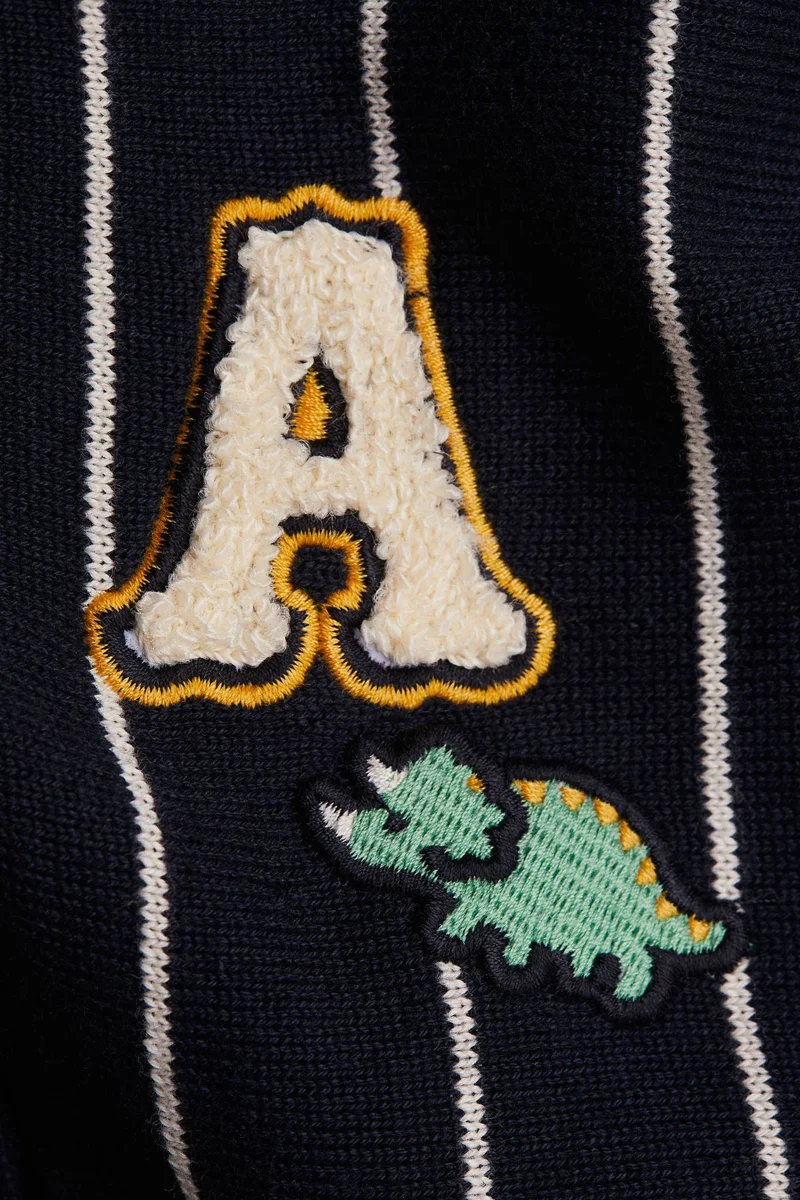 H&M Appliquéd cotton cardigan