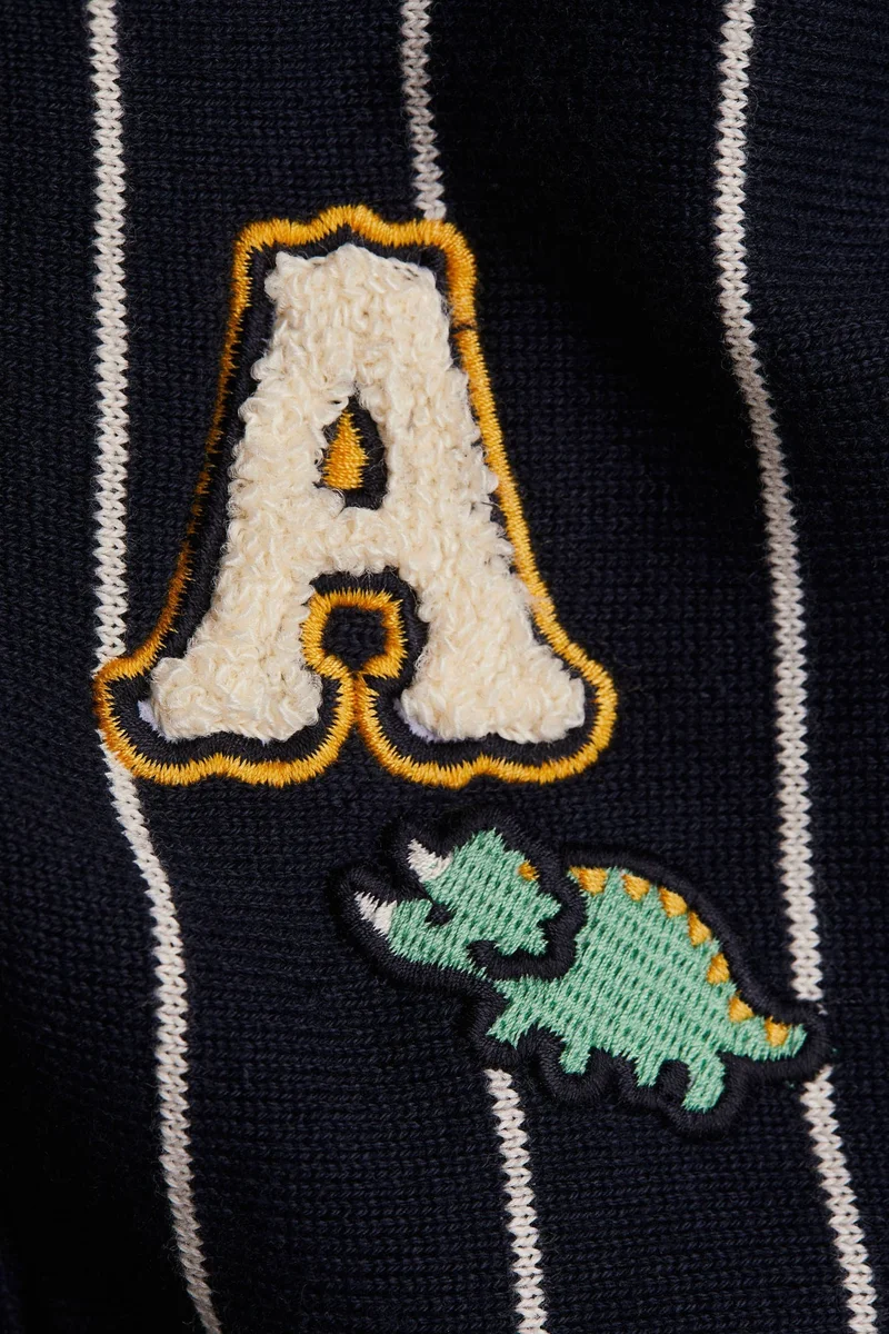 H&M Appliquéd cotton cardigan