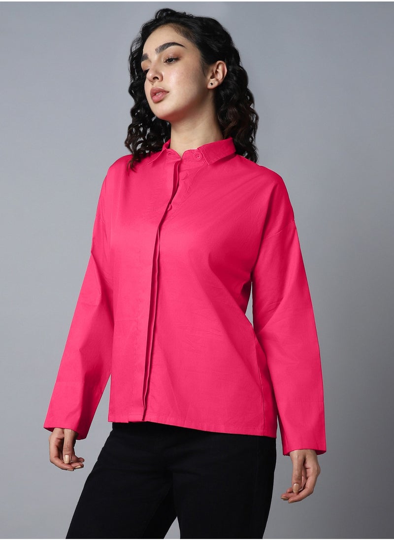 Boxy Pink Peacock Casual Shirt for Women - pzsku/ZDF6FF0AA1ED048205739Z/45/_/1716816661/0171c8d5-0577-477b-8626-e5702a857b24