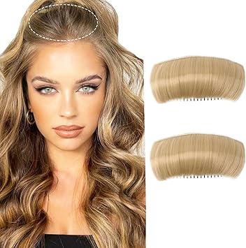 UPSTORE 2 Pcs Women Fluffy Hair Pad Invisible False Hair Clips Bump It Up Volume Hair Base Insert Tool Volume Increased Pads Fluffy Styling Accessories - Image 4