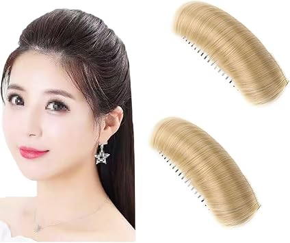 UPSTORE 2 Pcs Women Fluffy Hair Pad Invisible False Hair Clips Bump It Up Volume Hair Base Insert Tool Volume Increased Pads Fluffy Styling Accessories - Image 1