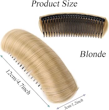 UPSTORE 2 Pcs Women Fluffy Hair Pad Invisible False Hair Clips Bump It Up Volume Hair Base Insert Tool Volume Increased Pads Fluffy Styling Accessories - Image 2