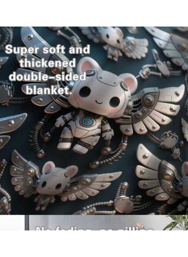 عام بطانية رقيقة من الفانيلا (حرارة ومريحة، ومناسبة للنوم واستخدام اللعبة والغبار والرمل) 150 سم * 200 سم - 205 - Image 5