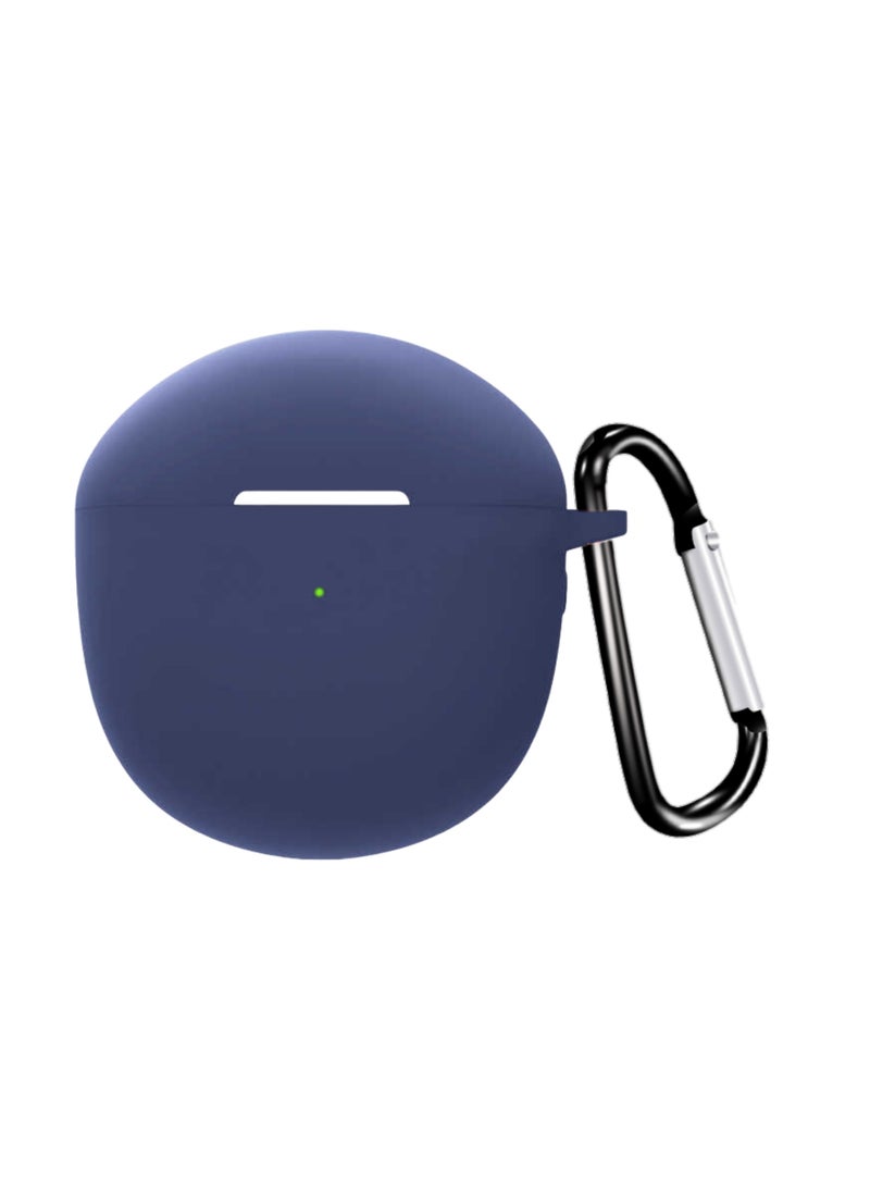 ELMO3EZZ Silicone Case Cover for Realme Buds Q2/Realme Buds Air 2 Earbuds (Blue)