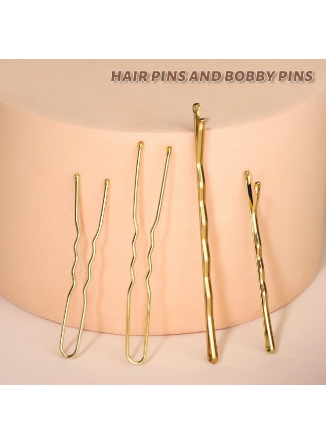 Bukela 300pcs Blonde Bobby Pins Hair Pins 100 Bobby Pins Blonde Hair,100 Hair Pins for Women 100 Hair Bands Kit, Blonde Bobby Pins for Hair Hair Pins for Buns 2" 2.36" Bobby Pins Blonde 2" 2.75" - Image 3