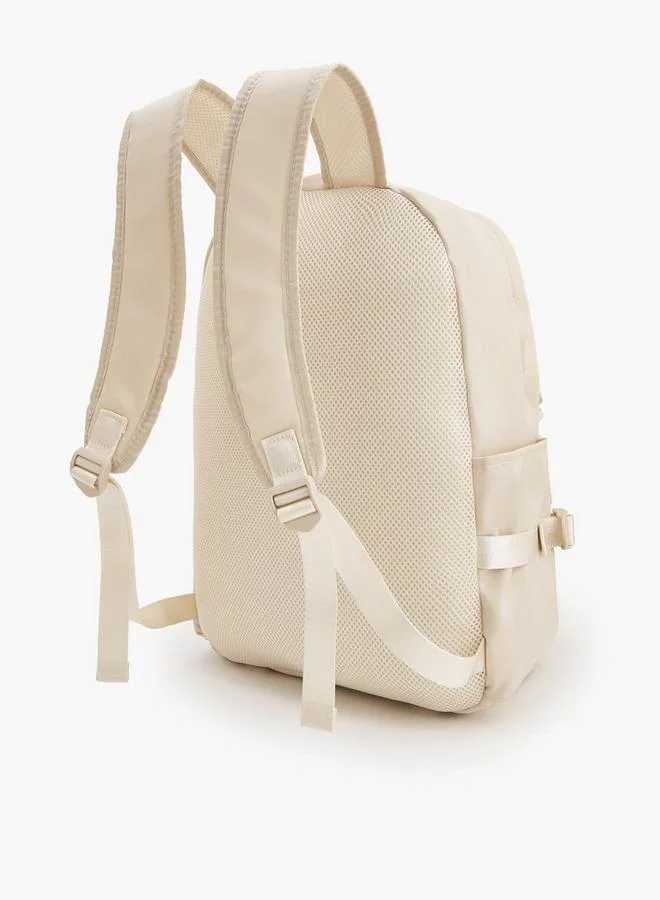 Missy BEIGE Solid School Backpack With Adjustable Shoulder Straps for Women | Best Price UAE