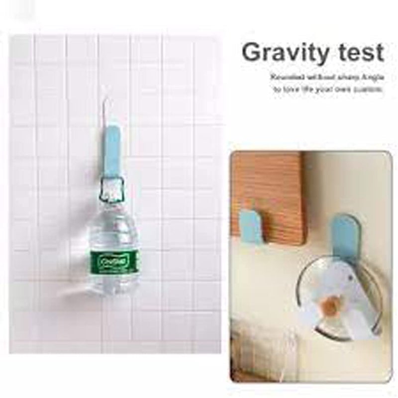 SEVEN HORSE TECH Multipurpose WallMounted SelfAdhesive Adjustable Plastic Folding Pot Cover Frame Home Kitchen Organizer Storage Rack Shelf Single Piece - Image 5