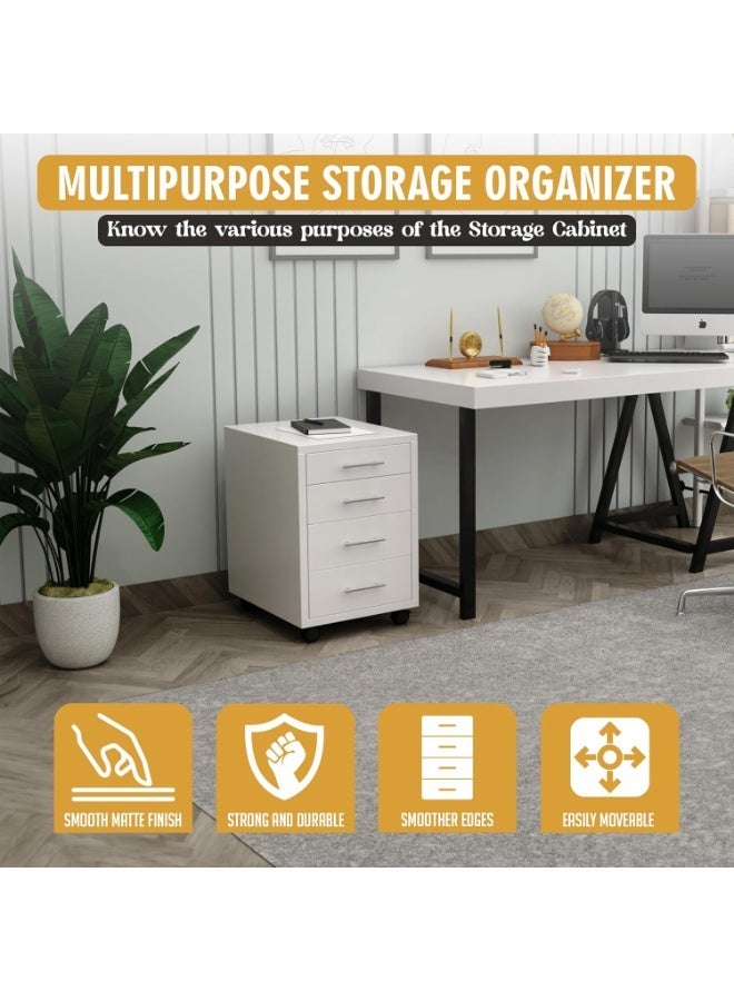 ار وحدة تخزين بقاعدة متحركة مكونة من 4 ادراج من اي جي اي دي، اثاث مكتبي عصري مع ادراج خزائن - Image 5