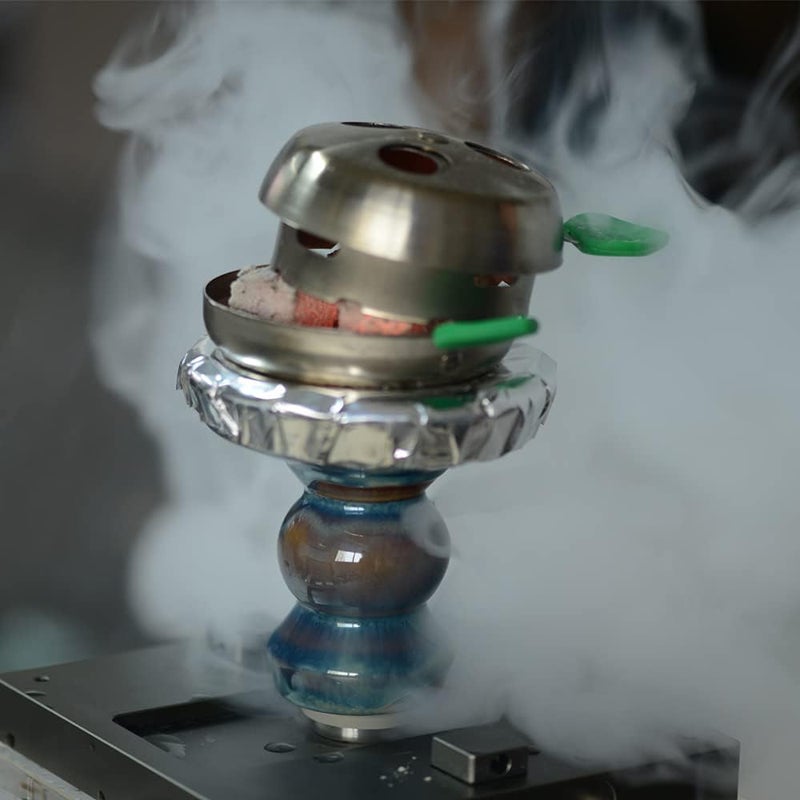 KITOSUN Hookah Bowl Phunnel Hookah Head - Pivot Clay Shisha Bowl with Glaze Great for All Shisha Flavors Smoking Such as Al Fakher,Starbuzz 15-20g Tobacco Hookah Heat Management Compatible (Pivot-Mystic Jade) - Image 5