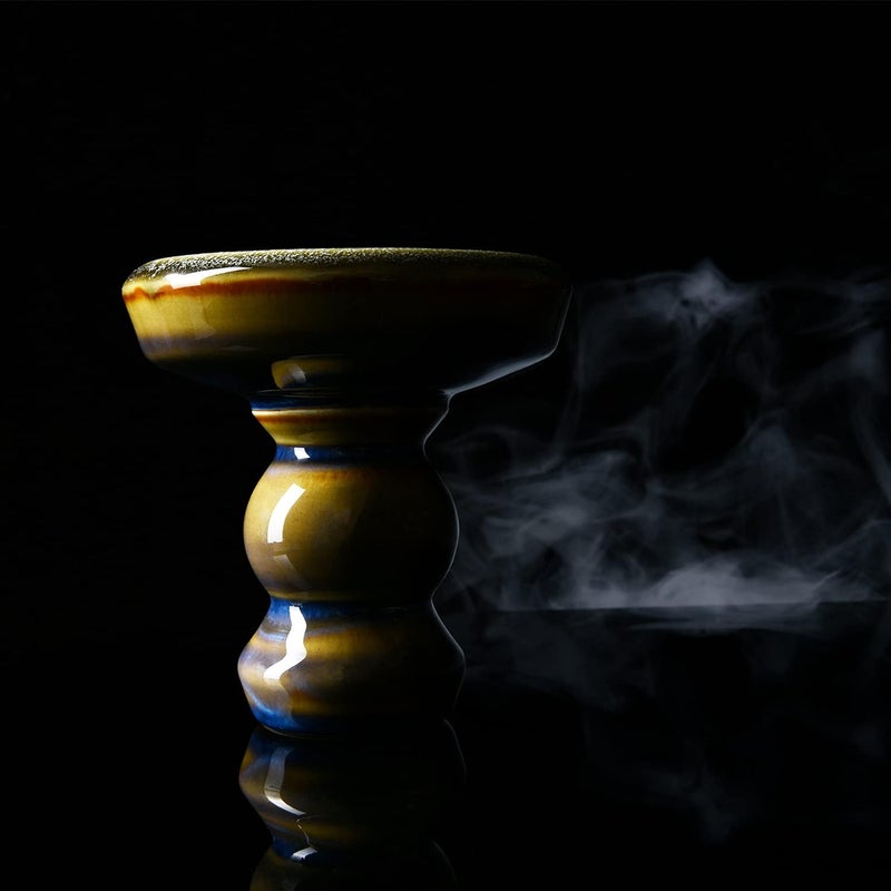 KITOSUN Hookah Bowl Phunnel Hookah Head - Pivot Clay Shisha Bowl with Glaze Great for All Shisha Flavors Smoking Such as Al Fakher,Starbuzz 15-20g Tobacco Hookah Heat Management Compatible (Pivot-Mystic Jade) - Image 3
