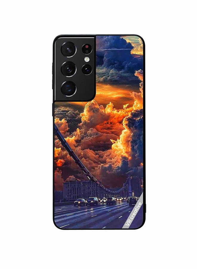 VR CREATIVE Protective Case Cover For Samsung Galaxy S21 Ultra 5G Nature Scenery Design Multicolour - Image 1