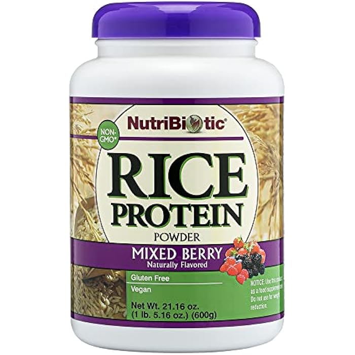 NutriBiotic – Mixed Berry Rice Protein, 1 Lb 5 Oz (600g) | Low Carb, Keto-Friendly, Vegan, Raw Protein Powder | Grown & Processed Without Chemicals, GMOs or Gluten | Easy to Digest & Nutrient-Rich - Image 1