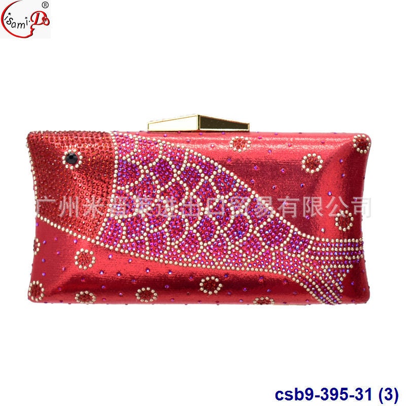 New Carp Pattern Drill Dinner Bag Fashion Dress Evening Bag Clutch Party Bags - Image 5