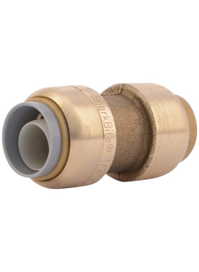 SharkBite U4008LFA Conversion Coupling, 1/2" x 1/2", Brass - Image 1