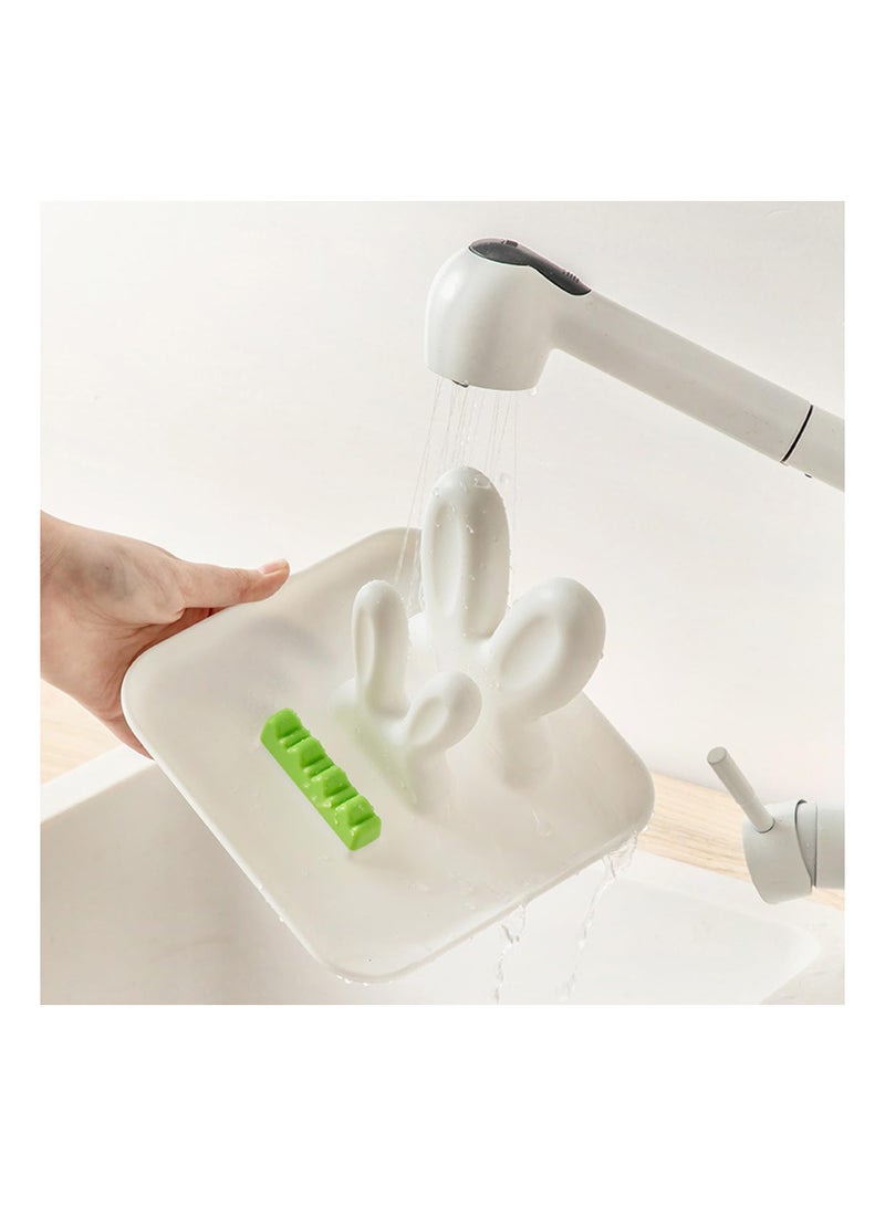 SYOSI Spoon Rest for Stove Top Pot Lid Holder Kitchen Gadgets Spatula Rack Silicone Essentials Rest Mushroom Spoon Rest le creuset Crab Spoon Holder Cooking Utensil Holder Pot Top Supoon - Green - Image 5