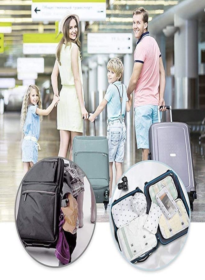 GIANT IMPEX 6 in 1 Foldable Travel Organizer Luggage Set | 6 pcs Packing Cubes | Waterproof Nylon Polyster Packing Cubes |Durable Accessories Bag for Suitcase-Navy Blue - Image 5