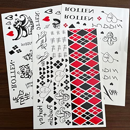 PADOUN 3 Sheets PADOUN Halloween Tattoos Temporary Stickers, Temporary Tattoos for Women, Large Full Body Arm Tattoo for Costume Cosplay Party Accessory - Image 2