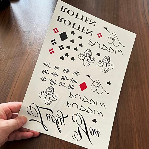 PADOUN 3 Sheets PADOUN Halloween Tattoos Temporary Stickers, Temporary Tattoos for Women, Large Full Body Arm Tattoo for Costume Cosplay Party Accessory - Image 4