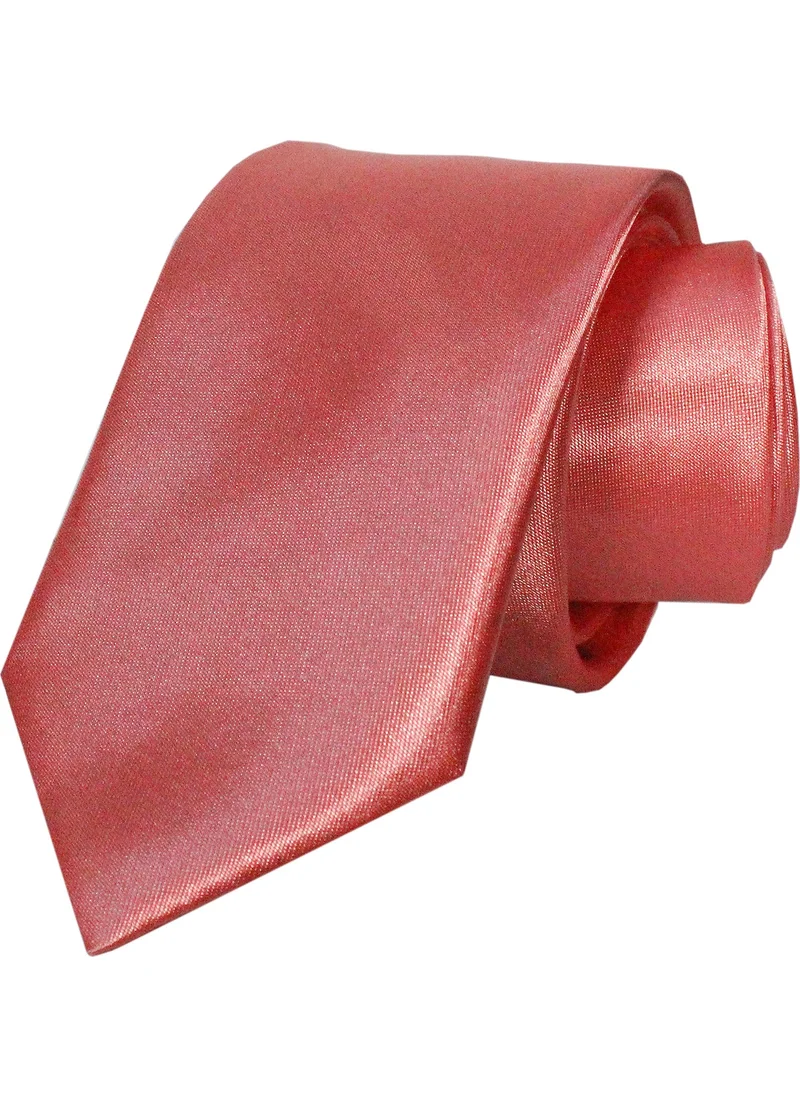 Varetta Slim Fit Satin Plain Vermilion Tie