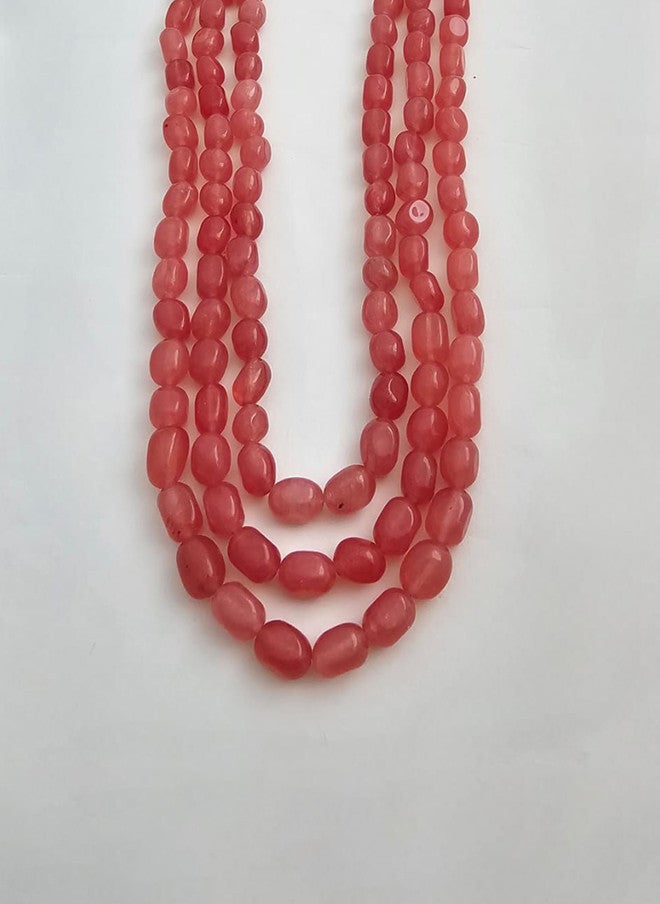 Binnis Wardrobe Pink & Gold Toned Pearl Beaded Necklace - Image 4