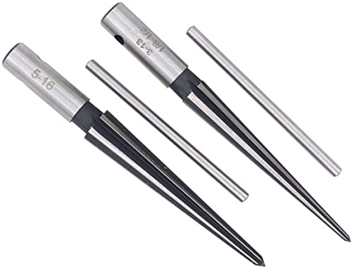 Faneta T Handle Taper Reamer Set 3-13mm(1/8''-1/2'') & 5-16mm(½"-5/8") Bridge Pin Hole Hand Held Tapered Reamers 6 Fluted Chamfer Reaming Guitar Woodworker Luthier Tool (Set of 2) - Image 5