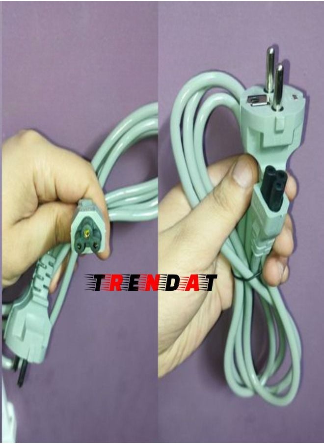 ماركة غير محددة - كابل باور اصلى للاب توب بطول 1.8 متر - رمادى - Image 1
