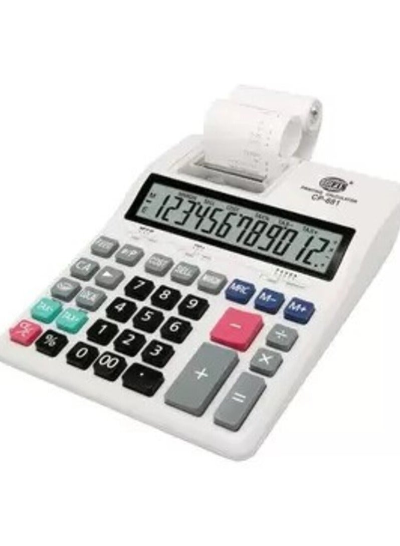 FIS Printing Calculator 12 Digits, 1 Color Printing