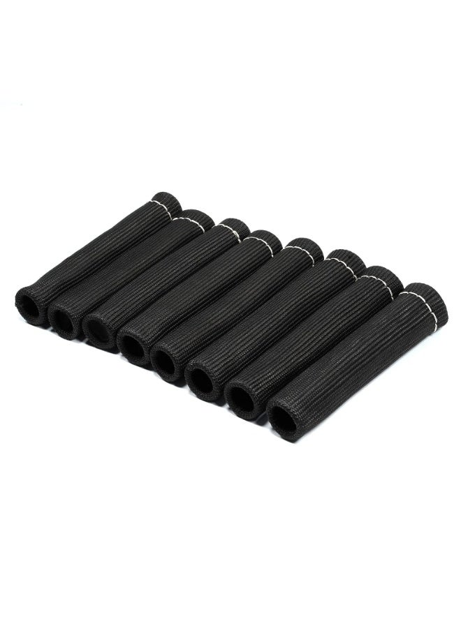 Generic 8PCS Titanium Spark Plug Wire Boots Thermal Protection Insulator Sleeve 2500° Degrees High Temp Protection Heat shield Cover Wrap for Car Truck (Black)  - Image 1