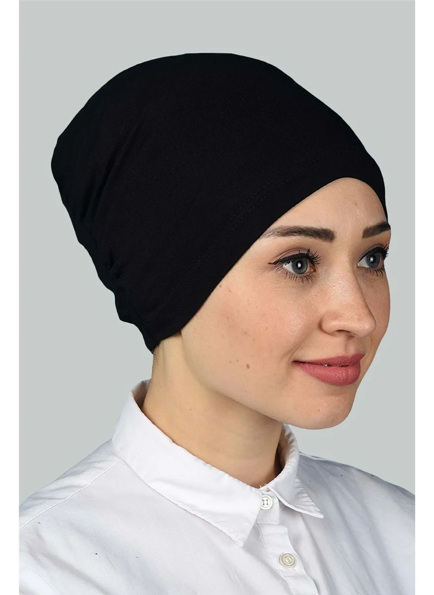 Altobeh Ready Practical Snap On Elastic Hijab Bonnet - Black