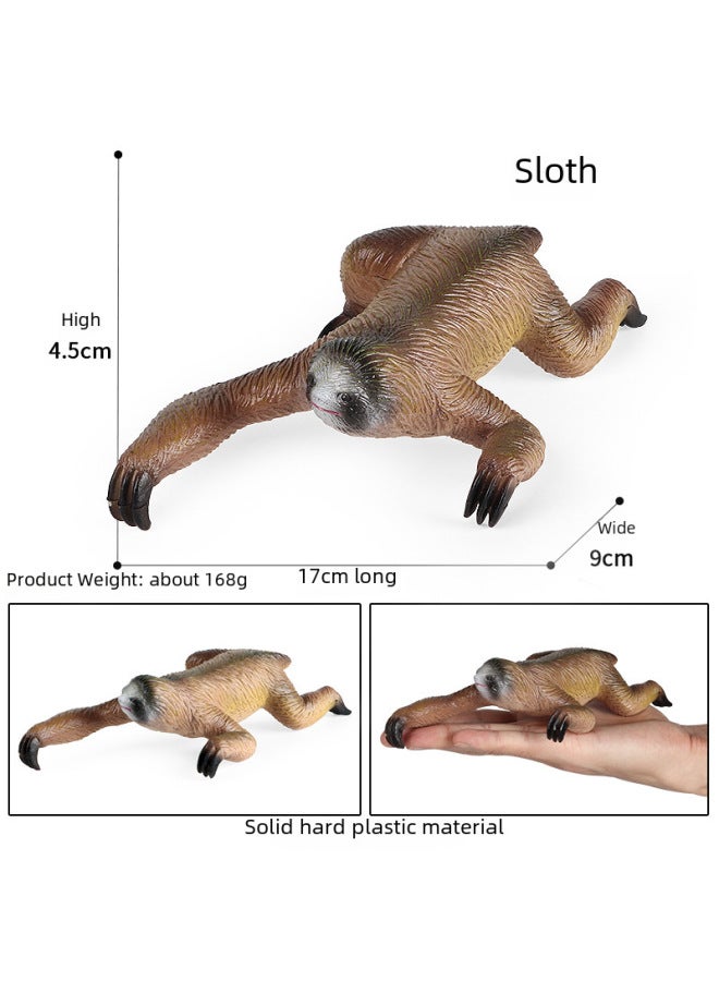 Simulation Animal Model Children's Science And Education Cognition Solid Static Sloth Long Arm Orangutan Monkey Toy Ornaments-Color:JZ-Big Tree Lazy - Image 4