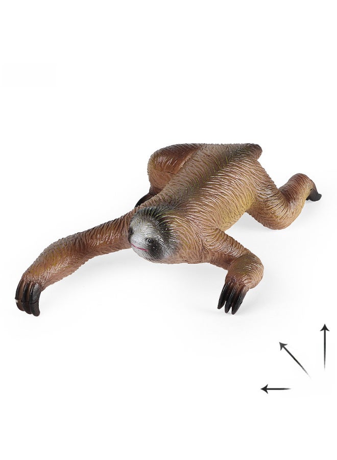 Simulation Animal Model Children's Science And Education Cognition Solid Static Sloth Long Arm Orangutan Monkey Toy Ornaments-Color:JZ-Big Tree Lazy - Image 5
