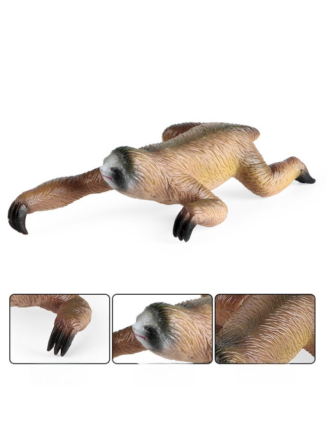 Simulation Animal Model Children's Science And Education Cognition Solid Static Sloth Long Arm Orangutan Monkey Toy Ornaments-Color:JZ-Big Tree Lazy - Image 3