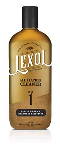 LEXOL منظف ليكسول لجميع أنواع الجلد لداخل السيارة، الأرائك والأثاث، الأحذية والأحذية الطويلة، الحقائب وحقائب اليد، قفازات البيسبول وأحزمة الخيل، وأكثر، 16.9 أونصة - Image 1