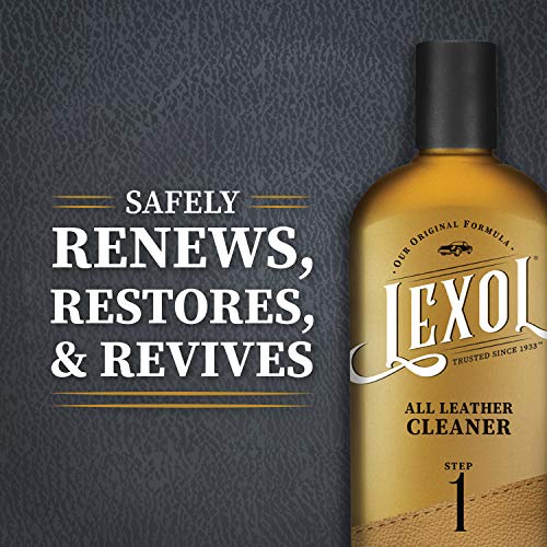 LEXOL منظف ليكسول لجميع أنواع الجلد لداخل السيارة، الأرائك والأثاث، الأحذية والأحذية الطويلة، الحقائب وحقائب اليد، قفازات البيسبول وأحزمة الخيل، وأكثر، 16.9 أونصة - Image 3