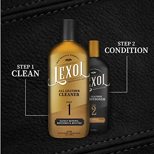 LEXOL منظف ليكسول لجميع أنواع الجلد لداخل السيارة، الأرائك والأثاث، الأحذية والأحذية الطويلة، الحقائب وحقائب اليد، قفازات البيسبول وأحزمة الخيل، وأكثر، 16.9 أونصة - Image 4