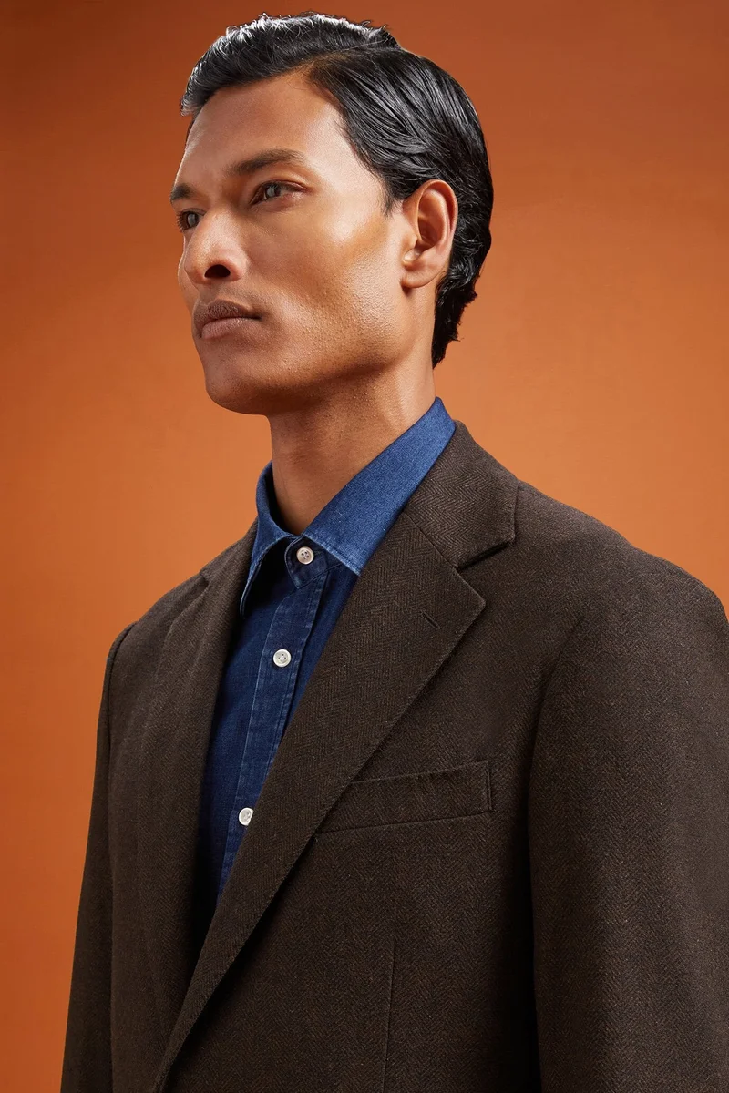 Doppelganger Men's classic single-breasted jacket - Bordeaux