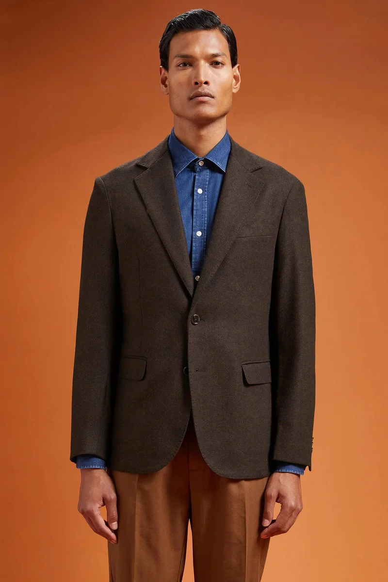 Men's classic single-breasted jacket - Bordeaux