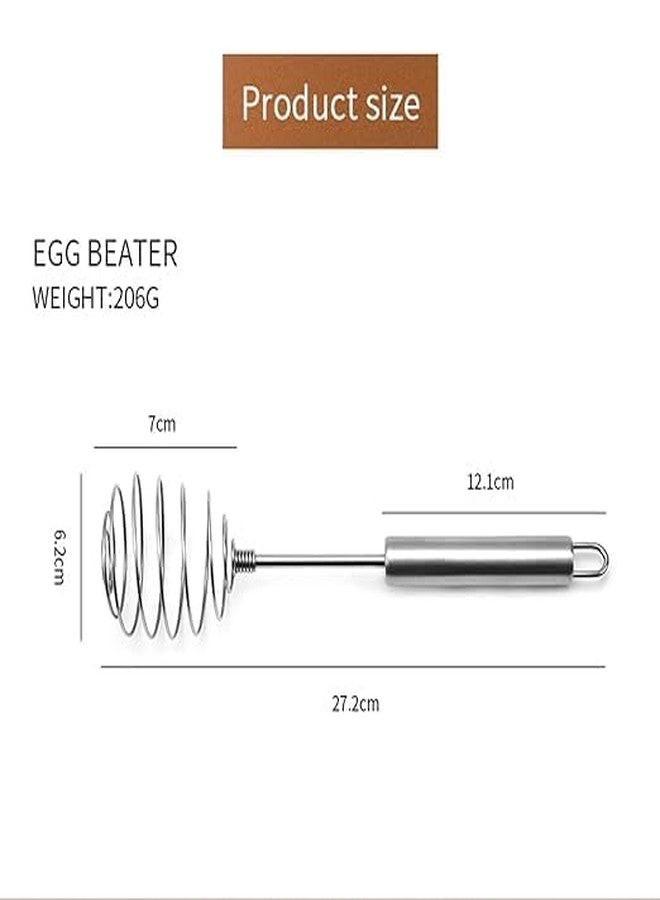 مجموعة جهورك (قطعتان) من خفاقة البيض اليدوية السلكية المصنوعة من الفولاذ المقاوم للصدأ، بتصميم بالون مجرة زنبركية، مثالية لخلط البيض، وخفق البيض، وتقليب البيض، وخفق الحليب، وخفق الكريمة، وتقليب الدقيق، مناسبة للمطابخ العائلية والمطاعم. - Image 2