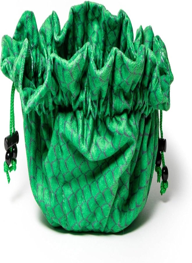 Metallic Dice Games FanRoll Dragon StormTM Velvet Compartment Dice Bag: Green Dragon Scales - Image 5