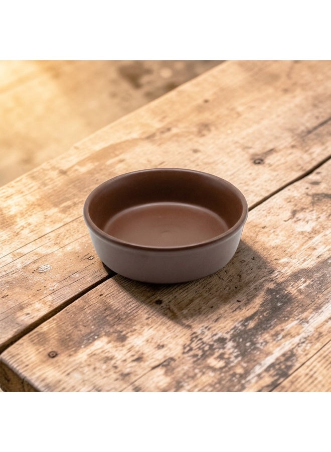 Brown Reptile Feeding Dish (9.5 x 2.6 cm) – Durable Food & Water Bowl for Reptile Terrariums - Image 4