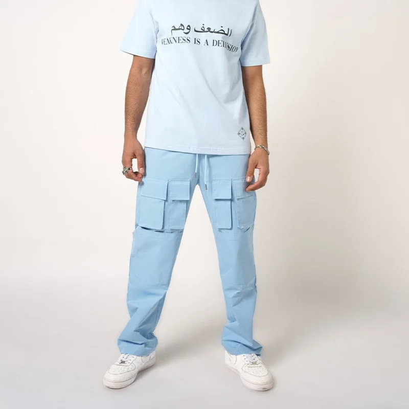 هاوس اوف سينمار Baby Blue Cargo-Pocket Track Pants