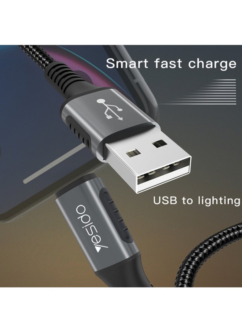 Yesido Yesido CA36 Data Cable Lightning Interface 5A Super Fast Charging USB Cable - Black  - Image 2