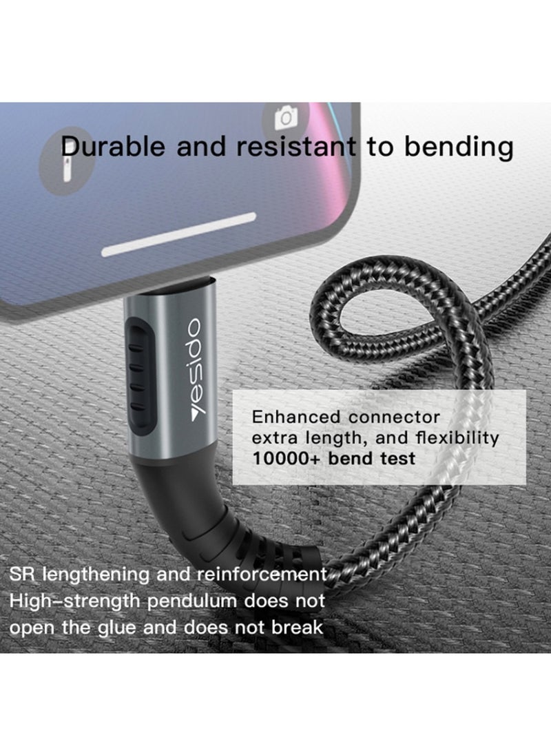 Yesido Yesido CA36 Data Cable Lightning Interface 5A Super Fast Charging USB Cable - Black  - Image 5