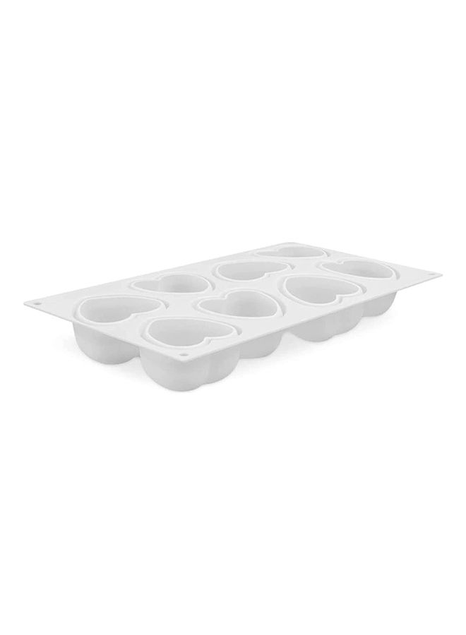 Silicone Mold for Mousse Cake 3D Baking Non Stick White 29.6 x 17.2cm - Image 3