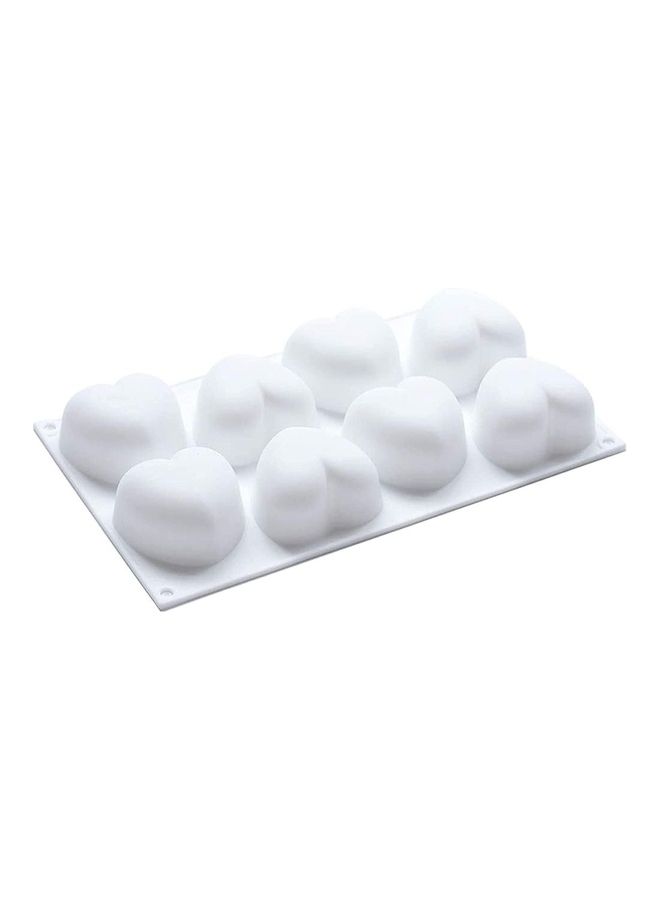Silicone Mold for Mousse Cake 3D Baking Non Stick White 29.6 x 17.2cm - Image 1