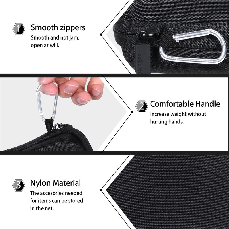 co2CREA Hard Case Compatible with CAMKORY/Lecran/KODAK PIXPRO/VAHOIALD/AiTechny Digital Camera Video Camera, Black - Image 4