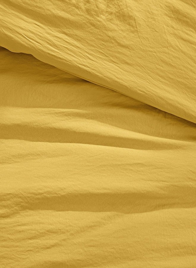 WRENSONGE Mustard Yellow Queen Comforter Set, 7 Pieces Soft Microfiber Comforters Queen Size with Fitted Sheet, Flat Sheet, 2 Shams, and 2 Pillowcases- Warm Bedding Sets Queen for All Season - Image 5
