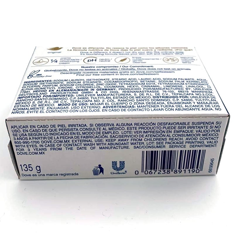 Dove White Moisturizing Cream Beauty Bar Dove 3.75 oz Soap(3 pack) - Image 3