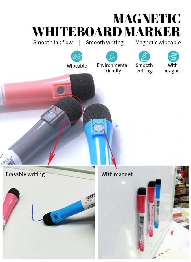 Generic - Magnetic Whiteboard, Waterproof Dry Erase Board with Eraser and 6 Markers, Perfect for Personal Notes, Reminders, and To-Do Lists - Image 1