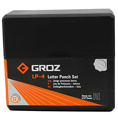 GROZ Letter Stamp Set with Induction Hardened Ends| Ideal for Permanent Imprints on Metals, Wood, Leather, Clay, Plastic etc.| Carbon Steel Construction| Comes in Plastic Case |Stamp Size:4 mm| LP/4 - Image 3